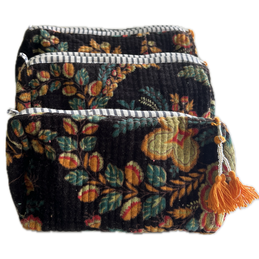 Velvet Ebony Cosmetic Bags