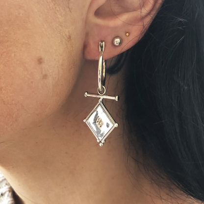 Silver Rhombus Earrings